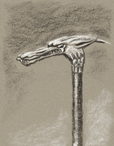 Conte on toned paper, $150