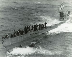 The U-505 shortly after it was captured