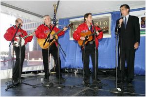 The Kingston Trio, with Mitt Romney at right