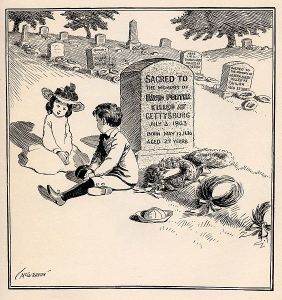 This early 20th century cartoon captures the essence of Memorial Day's original meanings