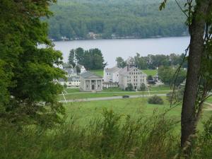 Looking down from the Holy Hill to the stone dwelling house